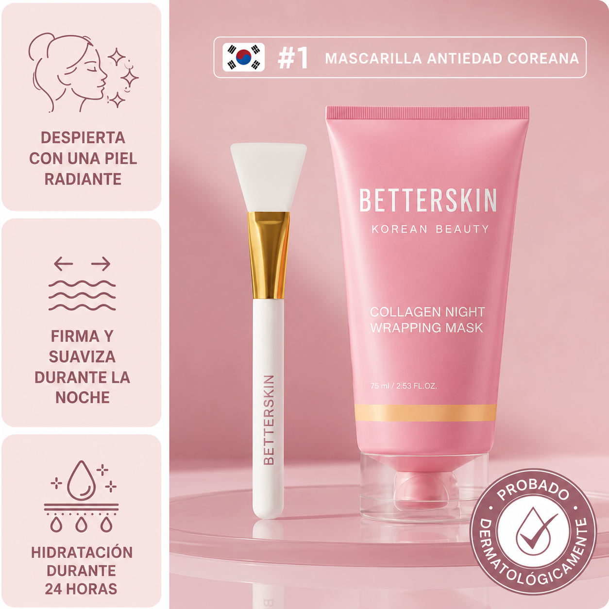 BetterSkin™ Mascarilla de Noche con Colágeno