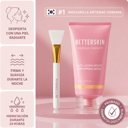 BetterSkin™ Mascarilla de Noche con Colágeno